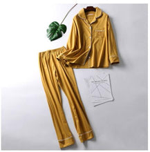 Load image into Gallery viewer, 100 % Cotton Tong Sleeve Shirt Pants 2 Piece/Set Home Sleepwear 2019 aaa