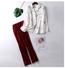 Load image into Gallery viewer, 100 % Cotton Tong Sleeve Shirt Pants 2 Piece/Set Home Sleepwear 2019 aaa