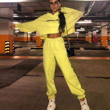 Load image into Gallery viewer, 2 Piece Set Women Sweatshirt Set Winter Sportwear Solid Pocket Tracksuit Set Casual Female Suit Sweatshirts Deportiva Mujer 2020