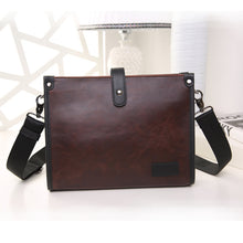 Load image into Gallery viewer, 2019 Hot Sale High Designer Brand New Male PU Leather Shoulder Bag for Men Fashion Small Flap Male Crossbody Bags Solid Handbags