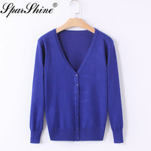 Load image into Gallery viewer, Cardigan Sweater Women Casual Sweet Crochet Knitted Long-sleeve Tops Women Sweaters Cardigans Casaco Feminino Sueter Mujer