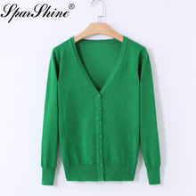 Load image into Gallery viewer, Cardigan Sweater Women Casual Sweet Crochet Knitted Long-sleeve Tops Women Sweaters Cardigans Casaco Feminino Sueter Mujer