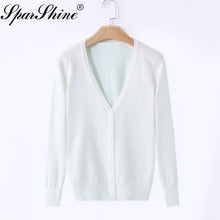 Load image into Gallery viewer, Cardigan Sweater Women Casual Sweet Crochet Knitted Long-sleeve Tops Women Sweaters Cardigans Casaco Feminino Sueter Mujer