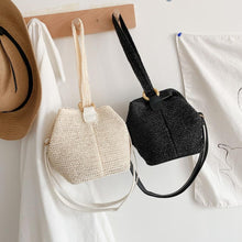 Load image into Gallery viewer, Chic Straw Woven Crossbody Bag for Women Summer Bucket Bag Handbag Ladies Small Shoulder Bags #20
