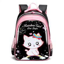 Load image into Gallery viewer, Children Backpack School Bags Set Princess Cat Satchel Pencil bag Orthopedic Pink Cat Kid Backpack Girls Grade 1-3-6 escolares