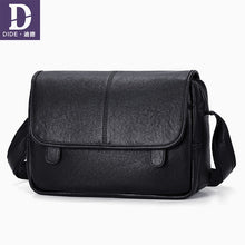 Load image into Gallery viewer, DIDE Small Leather Men Messenger Bag Zipper Design Solid Crossbody Bags Mens Large Capacity Black Satchels Shoulder Bag for Man