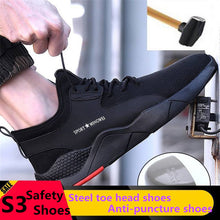 Load image into Gallery viewer, Dropshipping Không Thể Phá Hủy Giày Công Sở Nam Nữ Thép Không Gỉ Mũi An Toàn Hàng Không Giày Đâm Thủng Chống Làm Giày Giày Thoáng Khí