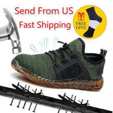 Load image into Gallery viewer, Dropshipping Không Thể Phá Hủy Giày Công Sở Nam Nữ Thép Không Gỉ Mũi An Toàn Hàng Không Giày Đâm Thủng Chống Làm Giày Giày Thoáng Khí