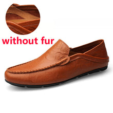 Load image into Gallery viewer, Jintoho Size Lớn 35-47 Slip On Nam Cho Nữ Xuân Thu Nam Mộc Mạch Trà Giày Nam Da Thật Chính Hãng của Đế Giày