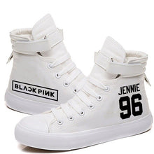Load image into Gallery viewer, Kpop Blackpink In Giày Chạy Giày Vải Nam Nữ Cao Cấp Phối Ren Thoáng Khí Phẳng Giải Trí Giày Nữ