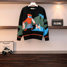 Load image into Gallery viewer, Large Size Women's Suit Autumn Winter Fashion Matching Suit Sweater + Skirt + Wool Pants Two Sets Pullover Cotton Office Lady