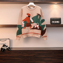 Load image into Gallery viewer, Large Size Women's Suit Autumn Winter Fashion Matching Suit Sweater + Skirt + Wool Pants Two Sets Pullover Cotton Office Lady