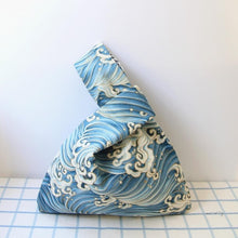 Load image into Gallery viewer, Little Paris hand made hand bag reversible women's drawstring Bag mobile phone key bag student handbag