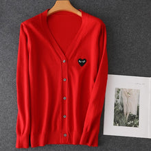 Load image into Gallery viewer, Long Sleeve Spring Autumn Children CDG Wool Sweaters Love pattern Brand New Boys and girls nitted Cardigan Sweater Fashion Top