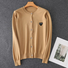Load image into Gallery viewer, Long Sleeve Spring Autumn Children CDG Wool Sweaters Love pattern Brand New Boys and girls nitted Cardigan Sweater Fashion Top