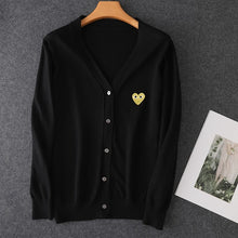 Load image into Gallery viewer, Long Sleeve Spring Autumn Children CDG Wool Sweaters Love pattern Brand New Boys and girls nitted Cardigan Sweater Fashion Top