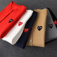 Load image into Gallery viewer, Long Sleeve Spring Autumn Children CDG Wool Sweaters Love pattern Brand New Boys and girls nitted Cardigan Sweater Fashion Top