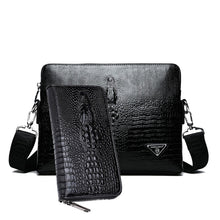 Load image into Gallery viewer, Luxury Embossed Alligator Pattern Men Fashion High Quality Messenger Bag Male Business Shoulder Leather clutch Wallet bag
