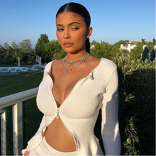 Load image into Gallery viewer, Meihuida Summer Autumn Women Korean Fashion Sexy Long Sleeve Open Front Button Up Knitting Cardigan Crop Top Short Sweaters