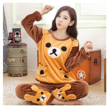 Load image into Gallery viewer, New Autumn Winter Flannel Women Pajama Sets Thick Warm Coral Animal Female cartoon Pijama nightgown Plus size Pyjamas Sui