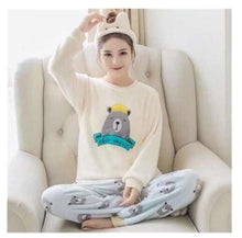 Load image into Gallery viewer, New Autumn Winter Flannel Women Pajama Sets Thick Warm Coral Animal Female cartoon Pijama nightgown Plus size Pyjamas Sui