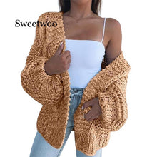 Load image into Gallery viewer, New Spring 2020 Female Warm Knit Cardigan Sweater Coat Short Female Knitted Mohair Jacket Female Plus Size Brown Black Pink