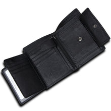Load image into Gallery viewer, New men's wallet anti-theft brush anti-RFID leather men's wallet multifunctional men's vertical wallets bill holder card change