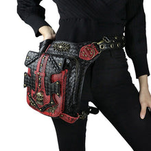 Load image into Gallery viewer, Norbinus Steampunk Women Waist Bag Men Punk Rock Rivets Skull Bag Crossbody Shoulder Bag Motorcycle Drop Leg Belt Hip Pouch Pack