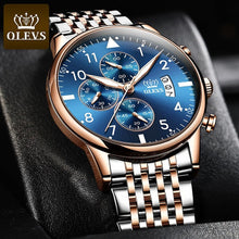 Load image into Gallery viewer, OLEVS Top Original Men's Watch Fashion waterproof watch for men Multifunctional chronograph sports digital watch Luminous