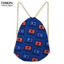 Load image into Gallery viewer, THIKIN Cool Eyes Print Fashion Girls School Shoulder Bag Women Travel Mochila Backpack Men Classic Beach Bags Drawstring Custom