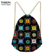 Load image into Gallery viewer, THIKIN Cool Eyes Print Fashion Girls School Shoulder Bag Women Travel Mochila Backpack Men Classic Beach Bags Drawstring Custom