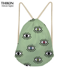 Load image into Gallery viewer, THIKIN Cool Eyes Print Fashion Girls School Shoulder Bag Women Travel Mochila Backpack Men Classic Beach Bags Drawstring Custom