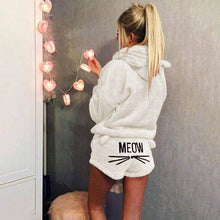 Load image into Gallery viewer, Women Pajama Sets 2020 Autumn Winter Flannel Cartoon Warm Pyjamas Animal Sleepwear Cat Female Pajama Women Homewear new
