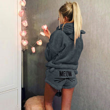 Load image into Gallery viewer, Women Pajama Sets 2020 Autumn Winter Flannel Cartoon Warm Pyjamas Animal Sleepwear Cat Female Pajama Women Homewear new