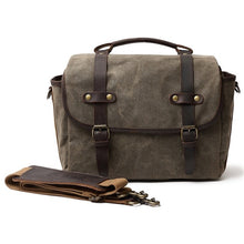 Load image into Gallery viewer, YUPINXUAN Waterproof Canvas Leather Shoulder Bags Mens Vintage Shockproof DSLR Camera Bags Large Capacity Male Messenger Bag Big