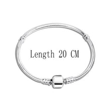 Load image into Gallery viewer, 100% 925 Sterling Silver Bracelet Fit DIY Charm Bead Snake Chain For Women Pulsera Jewelry Gift Have S925 No Brand Logo Berloque
