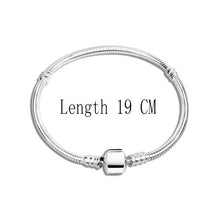 Load image into Gallery viewer, 100% 925 Sterling Silver Bracelet Fit DIY Charm Bead Snake Chain For Women Pulsera Jewelry Gift Have S925 No Brand Logo Berloque
