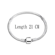 Load image into Gallery viewer, 100% 925 Sterling Silver Bracelet Fit DIY Charm Bead Snake Chain For Women Pulsera Jewelry Gift Have S925 No Brand Logo Berloque
