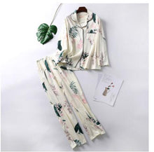Load image into Gallery viewer, 100 % Cotton Tong Sleeve Shirt Pants 2 Piece/Set Home Sleepwear 2019 aaa
