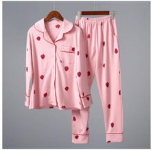 Load image into Gallery viewer, 100 % Cotton Tong Sleeve Shirt Pants 2 Piece/Set Home Sleepwear 2019 aaa
