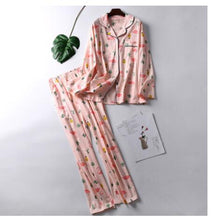 Load image into Gallery viewer, 100 % Cotton Tong Sleeve Shirt Pants 2 Piece/Set Home Sleepwear 2019 aaa
