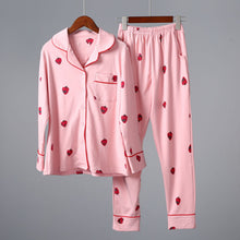 Load image into Gallery viewer, 100 % Cotton Tong Sleeve Shirt Pants 2 Piece/Set Home Sleepwear 2019 aaa
