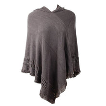 Load image into Gallery viewer, 2017 Women Knit Batwing Top Poncho With Hood Cape Cardigan Coat Sweater Outwear
