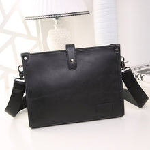 Load image into Gallery viewer, 2019 Hot Sale High Designer Brand New Male PU Leather Shoulder Bag for Men Fashion Small Flap Male Crossbody Bags Solid Handbags
