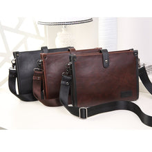 Load image into Gallery viewer, 2019 Hot Sale High Designer Brand New Male PU Leather Shoulder Bag for Men Fashion Small Flap Male Crossbody Bags Solid Handbags

