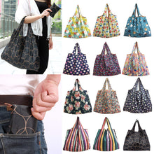 Load image into Gallery viewer, 2019 New Lady Foldable Recycle Shopping Bag Eco Reusable Shopping Tote Bag Cartoon Floral Fruit Vegetable Grocery
