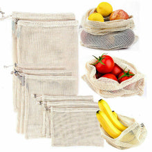 Load image into Gallery viewer, 2019 Newest Hot Mesh Drawstring Washable Vegetable Fruit Bulk Grocery Bag Storage Mesh Pouch Reusable Shopping Bags
