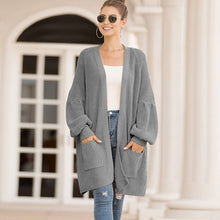 Load image into Gallery viewer, 2020 Spring and Autumn New Cardigan Sweater Lantern Sleeve Loose and Plus-sized Casual Sweater Women long coat  womens sweater
