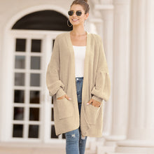 Load image into Gallery viewer, 2020 Spring and Autumn New Cardigan Sweater Lantern Sleeve Loose and Plus-sized Casual Sweater Women long coat  womens sweater
