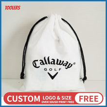 Load image into Gallery viewer, 50pcs 15x20cm White 100% Cotton Custom Logo Drawstring Bag Shoes Jewelry Makeup Cosmetic Beauty Products Storage Package Bag
